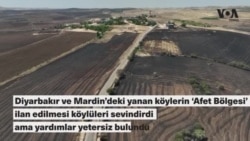 Diyarbakır ve Mardin’de yangın nedeniyle afet bölgesi ilan edilen köyler yardımları yetersiz buldu