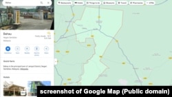Thị trấn Bahau của Malaysia được thể hiện trên Google Map.