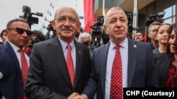 CHP Genel Başkanı ve Millet İttifakı Cumhurbaşkanı Adayı Kemal Kılıçdaroğlu ve Zafer Partisi Genel Başkanı Ümit Özdağ