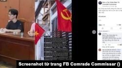 Hình trích xuất từ trang Facebook của Đơn Vị Tác Chiến Điện Tử Comrade Commissar, ghép hình học sinh Quang Vinh và bài viết tối 1 tháng Chín.