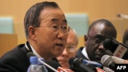 Tổng Thư ký LHQ Ban Ki-Moon tại lễ khai mạc hội nghị thượng đỉnh châu Phi ở Addis Ababa, Ethiopia, 29/1/2012